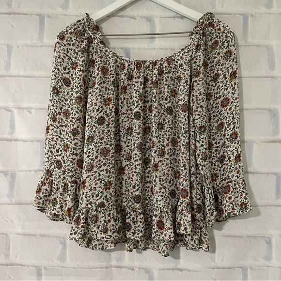 Tory Burch | Ruffle Floral Blouse - Picture 7 of 12